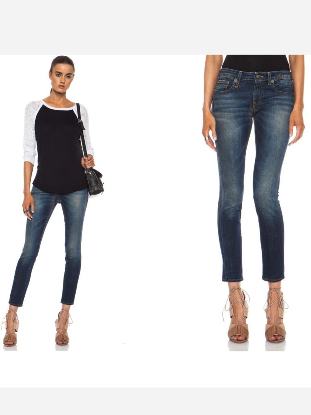 R13 Kate Skinny Low Rise Indigo Denim